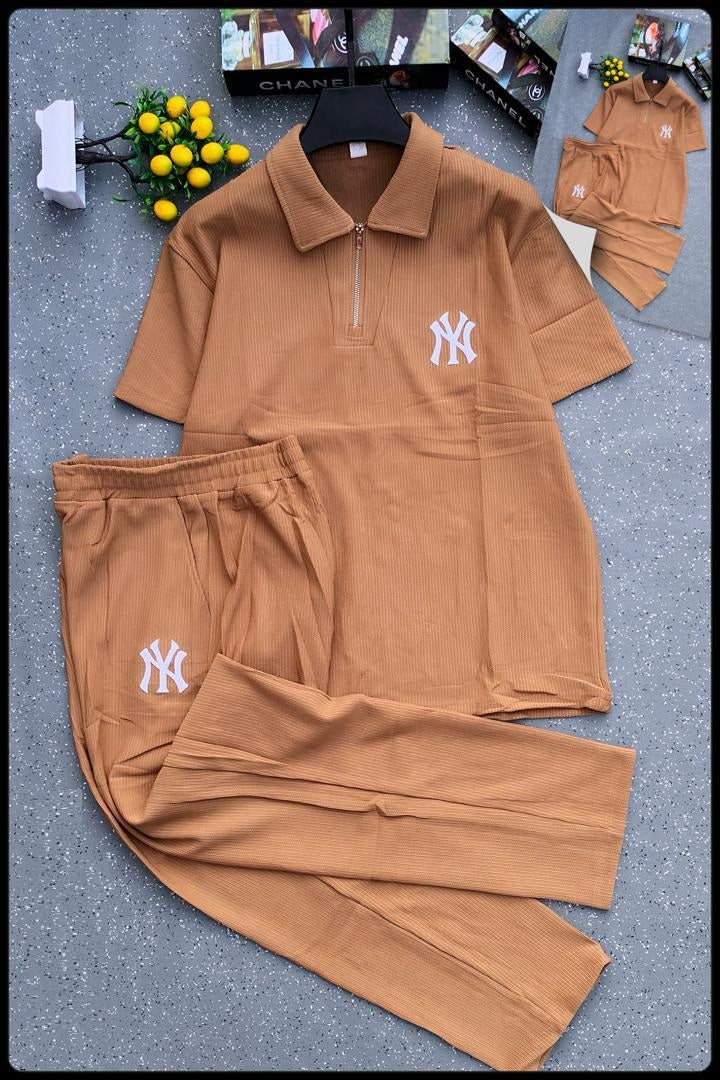 Stretchy Zip Two-piece Matching Set