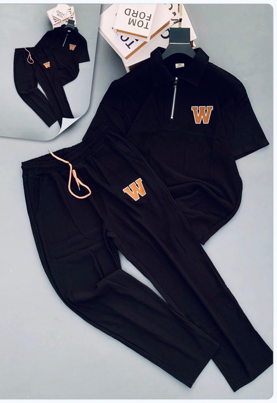 Stretchy Zip Two-piece Matching Set