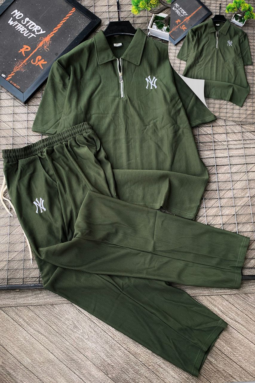 Stretchy Zip Two-piece Matching Set