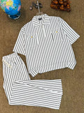 Stripes Zip Two-piece Matching Set