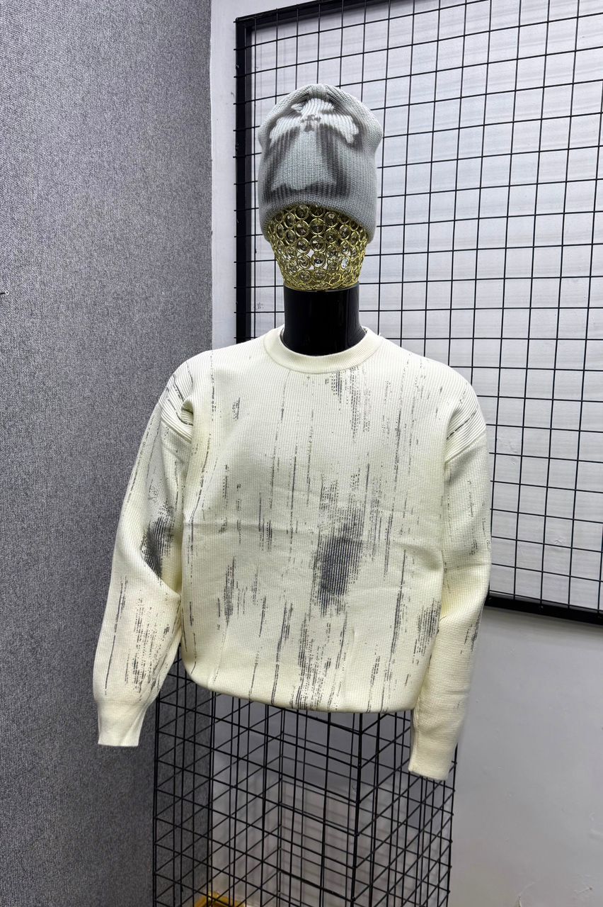 Distressed Ribbed Sweater