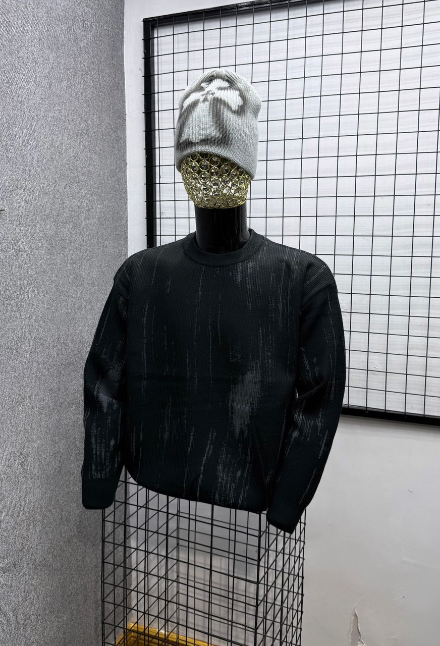 Distressed Ribbed Sweater