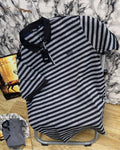 BOSS Striped Quarter-Zip Polo Shirt