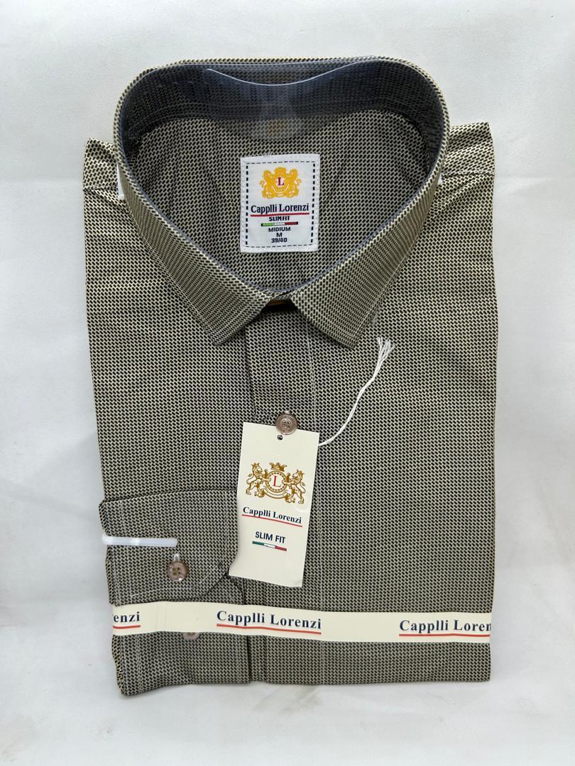 Solid Micro-pattern Formal Shirt