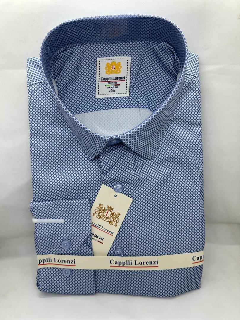 Solid Micro-pattern Formal Shirt